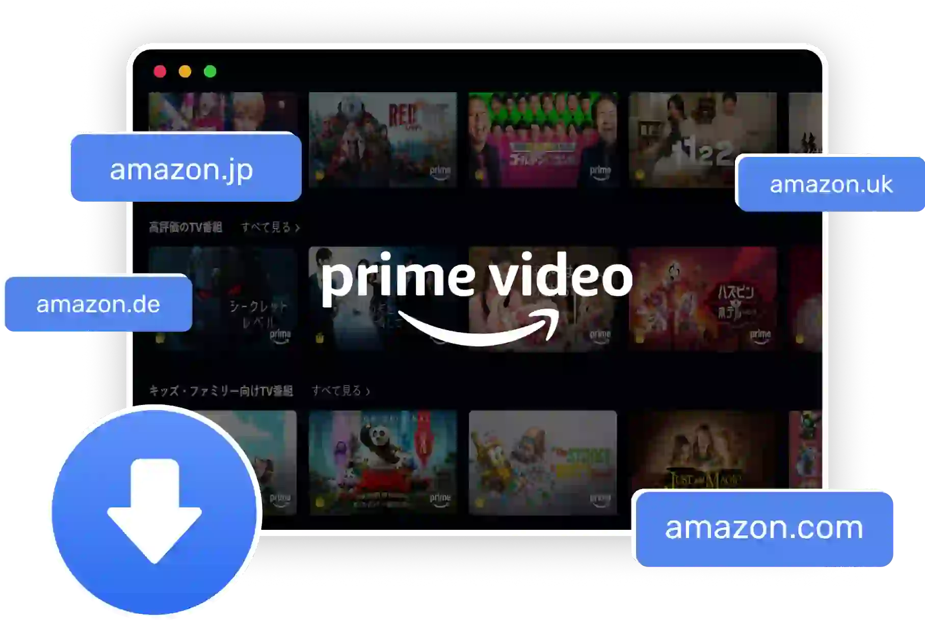 内蔵WebプレイヤーですべてのAmazon Prime Videoをダウンロード