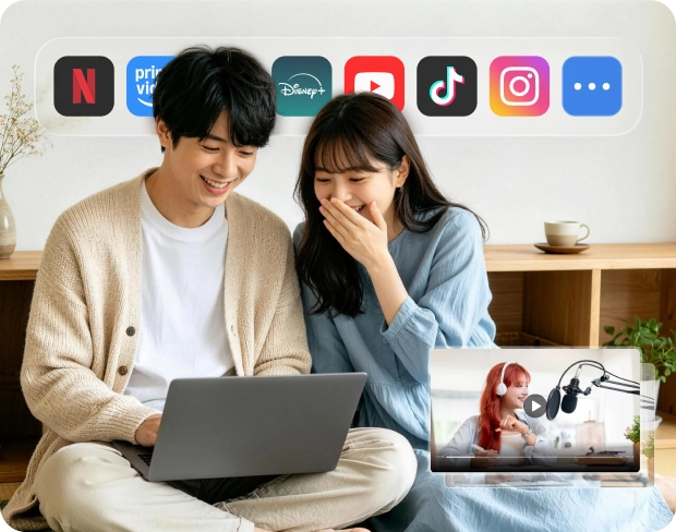 複数サービスの動画を再生・保存