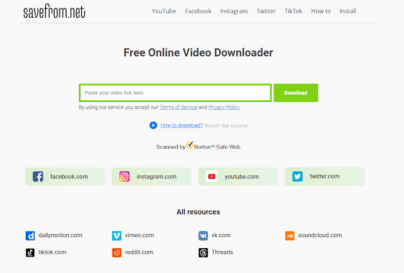 YouTube ダウンロード Savefrom