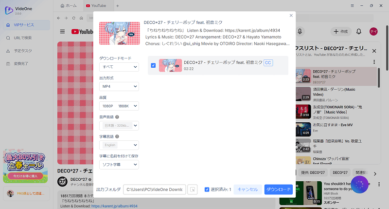 フォーマットを選択